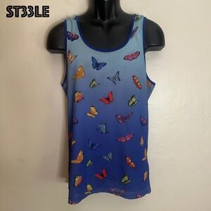 Steele Mesh Tank Top Small Gently worn 90% polyester/10% elastane pinpoint mesh